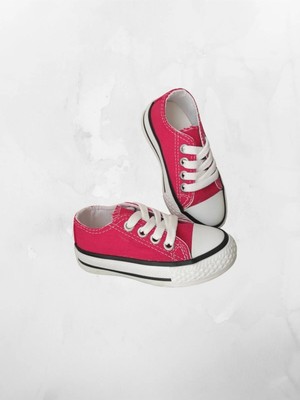 Ymn Ayakkabı Günlük Keten Rahat Fuşya Bebek & Çocuk Sneaker Convers Spor Ayakkabı