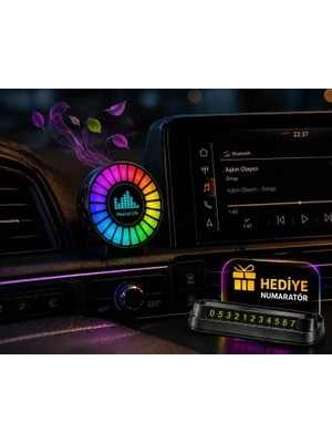 teknokutum Rgb Sese Duyarlı Ritim Animasyonlu Müzik Ekolayzer 22 Ledli Şarjlı Kokulu LED Disk
