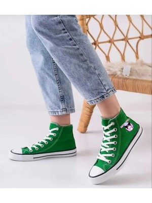 Ymn Ayakkabı Çince Kuromi Baskılı, Yeşil Bilekli Spor Ayakkabı, Çocuk Sneaker