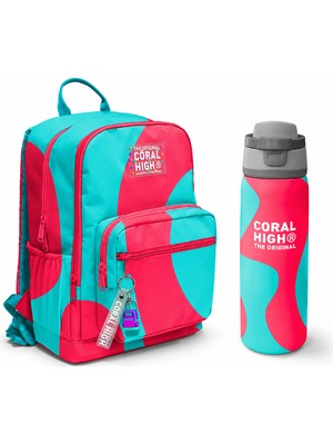Coral High Neon Mercan Turkuaz  Sırt Çantası 23685+ Termos 88545