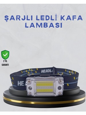 Uravas Store Kompakt LED Kafs Feneri USB Şarjlı Manyetik 2 Işık Modlu 215 Lümen