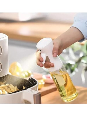 Royaleks Group Zeytinyağı Limon Cam Sprey Şişesi Cam Yağ Püskürtücü Yağdanlık Airfryer Tasarruf 200 ml