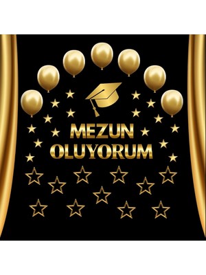 Ti Play Mezuniyet Hatıra Fotoğrafı Panosu Pvc Vinil Pano Süsü 160X160 cm | Tek Parça 05