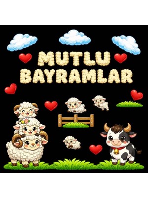 Ti Play Kurban Bayramı Temalı Okul Panosu Figür Seti | Hazır Kesim Sınıf Süsü