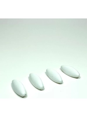 Royaleks 4 Adet Plastik Çengelli Eşarp ve Şal Iğnesi Beyaz 4 cm