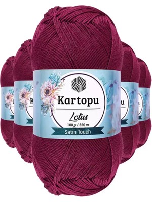 Royaleks Group 5 Adet Lotus Bikini Büstiyer Bluz Örgü Ipi  K747 Mürdüm
