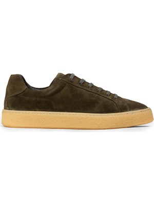 Deery Erkek Hakiki Süet Yeşil Sneaker Ayakkabı - 02018MYSLC01