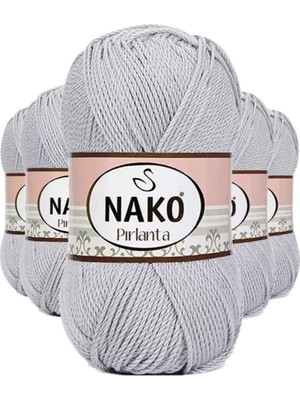Royaleks Group 5 Adet Pırlanta Amigurumi El Örgü Ipi Yünü Açık Gri 130