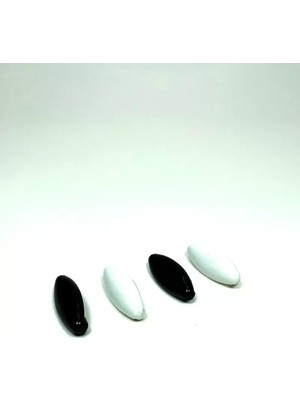 Royaleks 4 Adet Plastik Çengelli Eşarp ve Şal Iğnesi Siyah Beyaz 4 cm