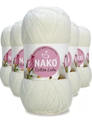 Royaleks Group 5 Adet Cotton Lüks Yelek Tunik Kazak Bluz Hırka Ipi Yünü Süt Beyaz 97570