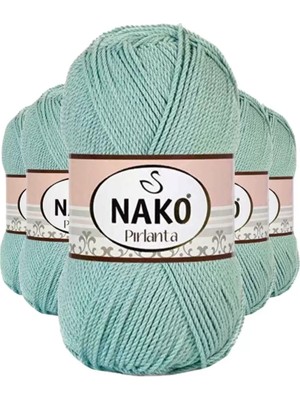 Royaleks Group 5 Adet Pırlanta Amigurumi El Örgü Ipi Yünü Çağla Yeşili 12297