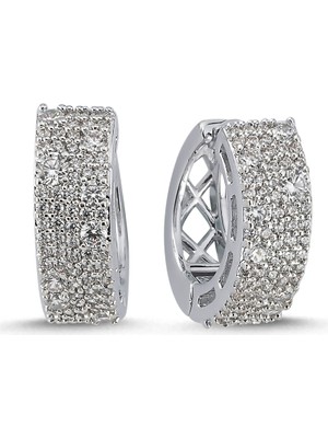 Merano Design Pave Rhodium Küpe