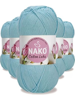 Royaleks Group 5 Adet Cotton Lüks Yelek Tunik Kazak Bluz Hırka Ipi Yünü Buz Mavi 97564