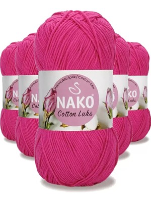 Royaleks Group 5 Adet Cotton Lüks Yelek Tunik Kazak Bluz Hırka Ipi Yünü Fuşya 97572