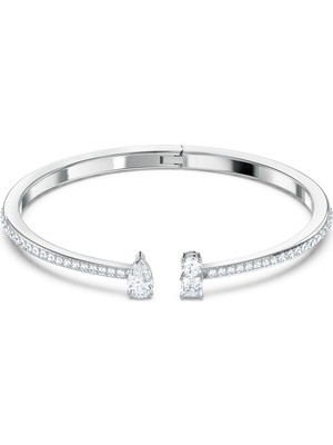 Swarovski Attract Cuff Bileklik Beyaz Rodyum Kaplama M M