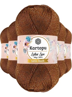 Royaleks Group 5 Adet Lotus Lux Bikini Büstiyer Bluz Simli Örgü Ipi K840 Koyu Hardal