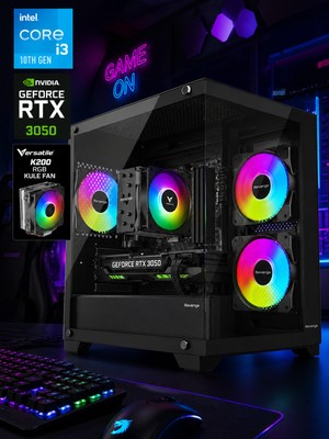 Arestech I3 10105F 16 GB Ram Rtx 3050 256 GB SSD + 500 GB HDD WIN11 Pro Akvaryum Kasa Oyuncu Bılgısayarı