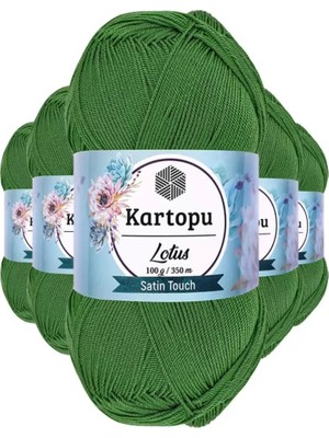 Royaleks Group 5 Adet Lotus Bikini Büstiyer Bluz Örgü Ipi  K486 Çam Yeşili