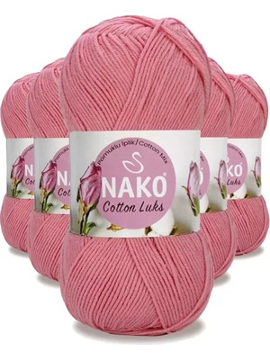 Royaleks Group 5 Adet Cotton Lüks Yelek Tunik Kazak Bluz Hırka Ipi Yünü Gül Pembe 97551