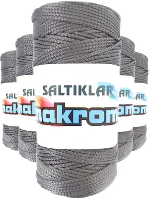 Royaleks Group 5 Adet Polyester Makrome Ipi 423 Gri 100 gr