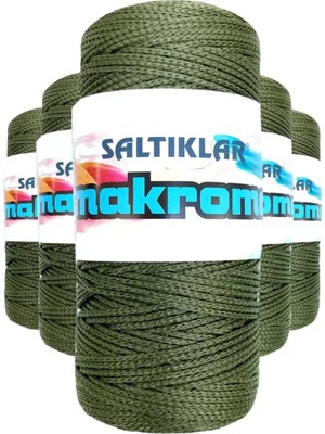 Royaleks Group 5 Adet Polyester Makrome Ipi 2860 Haki Yeşil 100 gr