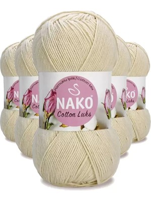 Royaleks Group 5 Adet Cotton Lüks Yelek Tunik Kazak Bluz Hırka Ipi Yünü Açık Bej 97543