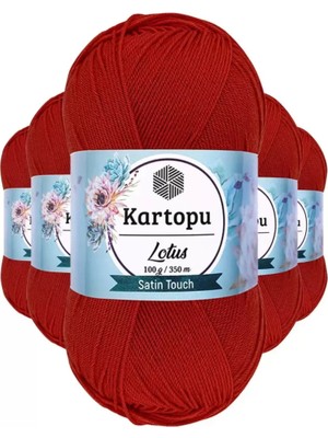 Royaleks Group 5 Adet Lotus Bikini Büstiyer Bluz Örgü Ipi  K101 Nar Çiçeği