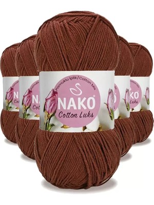 Royaleks Group 5 Adet Cotton Lüks Yelek Tunik Kazak Bluz Hırka Ipi Yünü Kızıl Kahve 97556