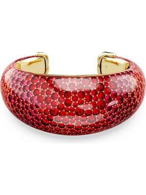 Swarovski Idyllia Kelepçe Bileklik Kırmızı Sarı Altın Rengi Kaplama S