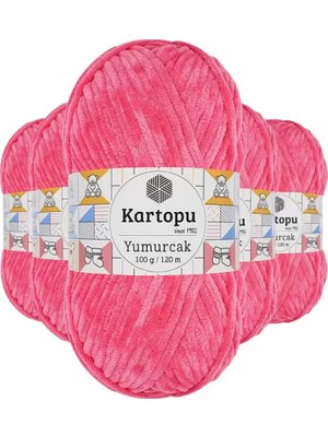 Royaleks Group 5 Adet Yumurcak Kadife El Örgü Ipi Pembe K798