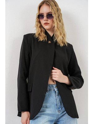 Hiccup Kadınlar Bdart Şal Yaka Blazer Siyah