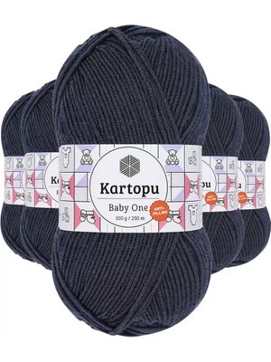 Royaleks Group 5 Adet Baby One Tüylenmeyen El Örgü Ipi Yünü Lacivert K633