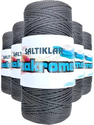 Royaleks Group 5 Adet Polyester Makrome Ipi 420 Koyu Gri 100 gr