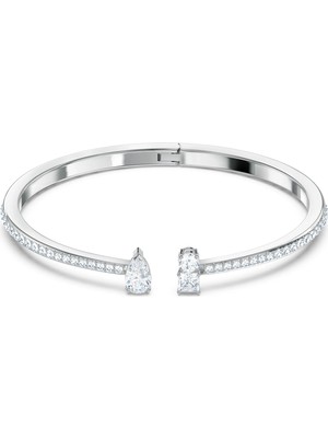 Swarovski Attract Cuff Bileklik Beyaz Rodyum Kaplama S