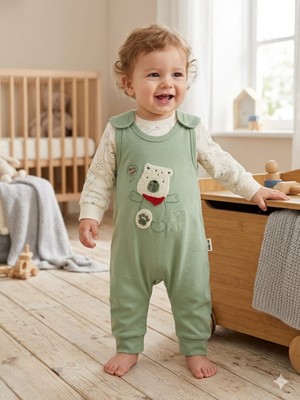 Babycan Erkek Çocuk Salopettulum %100 Pamuktakım