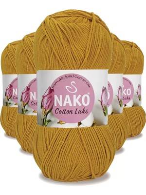 Royaleks Group 5 Adet Cotton Lüks Yelek Tunik Kazak Bluz Hırka Ipi Yünü Hardal 97555
