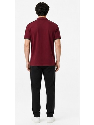Lacoste Fermuar Yaka  Bordo  Classıc Fit