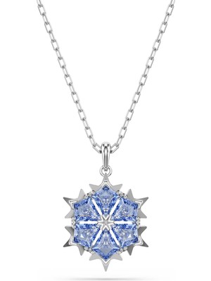 Swarovski Magic Kolye Kar Tanesi Mavi Rodyum Kaplama Std