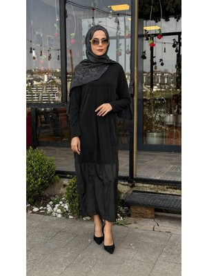 Nurcan Çetin 26127 Paraşüt Kumaş Kombimli Elbise