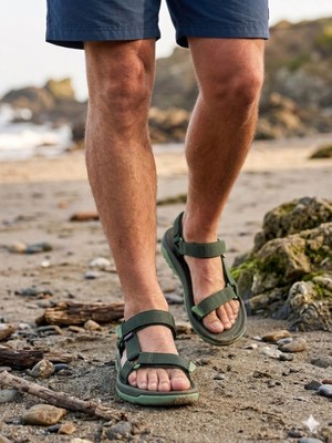 Nstil Günlük Unisex Cırtlı Sandalet Rahat Hafif Tabanlı Outdoor Esnek  Ayakkabı 125M