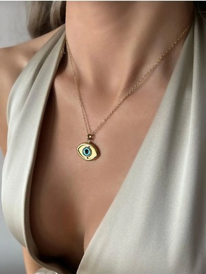 Vulcao Gold Renk 3 Boyutlu Göz Model Kolye