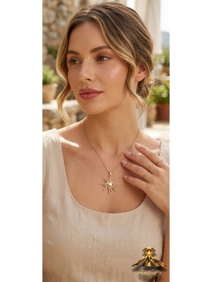 Vulcao Gold Renk Güneş Model Kolye