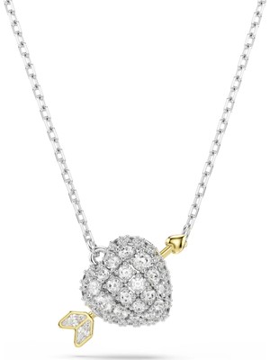 Swarovski Idyllia Kolye Karişik Kesim Kalp Beyaz Rodyum Kaplama