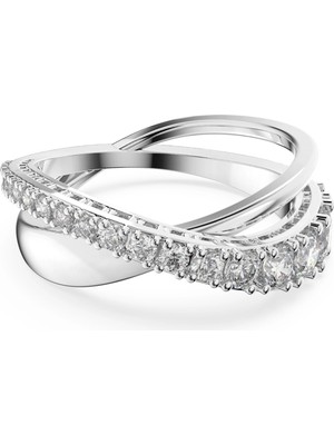 Swarovski Hyperbola Yüzük Karişik Kesim Beyaz Rodyum Kaplama 52