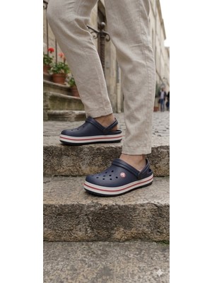 Terlika Lacivert Beyaz Crocs Modeli Terlik Hastane Terliği Hemşire Doktor Terliği