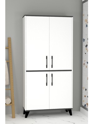 Mobilique Iris Dört Kapaklı Modern Banyo Dolabı
