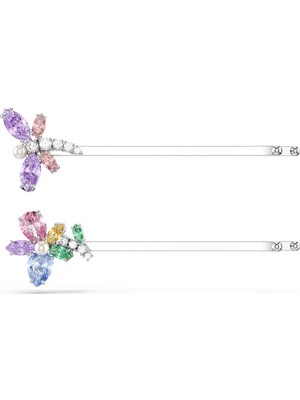 Swarovski Ariana Grande x Swarovski Saç Iğnesi Karışık Kesim Yusufçuk Çiçek Çok Renkli Rodyum Kaplam