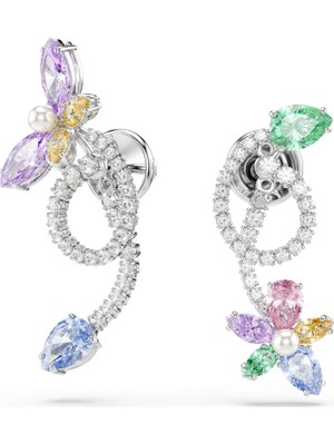 Swarovski Ariana Grande x Swarovski Kulak Gömlekli Damla Küpe Karışık Kesim Yusufçuk Çiçek Çok Renkl