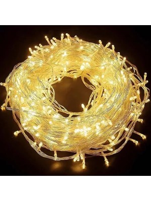 Ett 10M 60 LED Pilli 2 Kademeli Gün Işığı Şeffaf Kablo