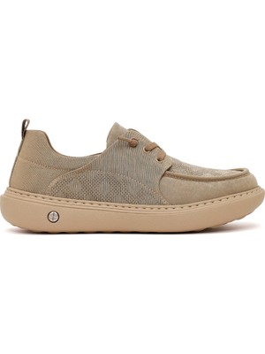 Derimod Zero Erkek Bej Bağcıklı Kumaş Sneaker 26SFD69186F